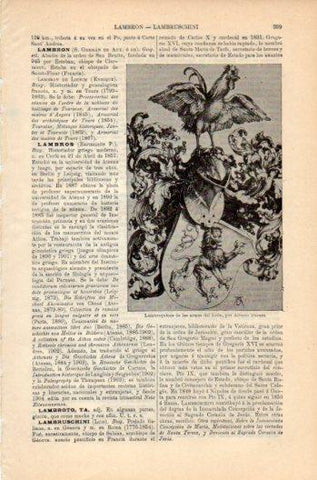 LAMINA V36120: Lambrequines de las armas del Leon por Durero