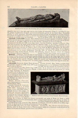 LAMINA V36115: Estatua yacente de Carlos II de Lalaing