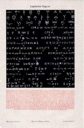 LAMINA V36143: Signos lapidarios