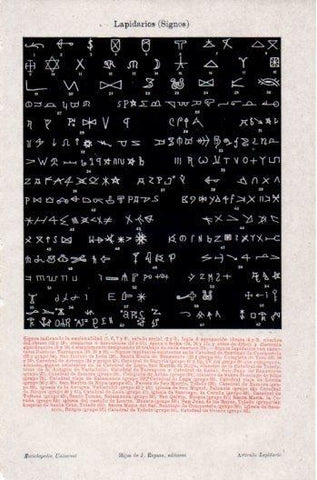 LAMINA V36143: Signos lapidarios