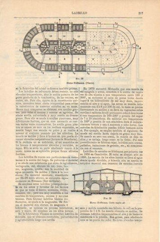LAMINA V36068: Horno Hoffmann para ladrillos