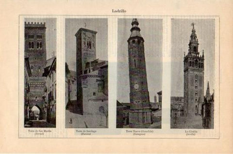 LAMINA V36097: Torres construidas con ladrillos
