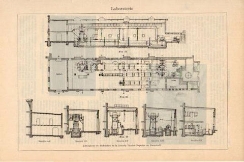 LAMINA V36092: Laboratorio de Hidraulica en Escuela Superior de Darmstadt
