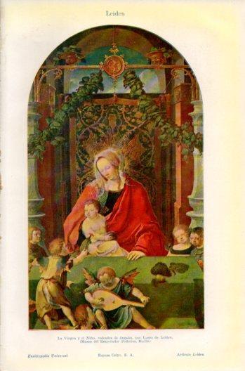 LAMINA V36253: La Virgen y el Niño por Lucas de Leiden