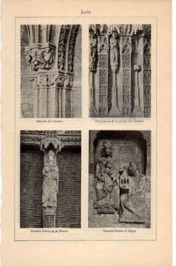 LAMINA V36251: Detalles de la Catedral de Leon