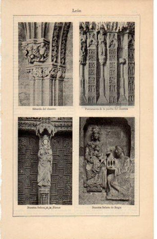 LAMINA V36251: Detalles de la Catedral de Leon