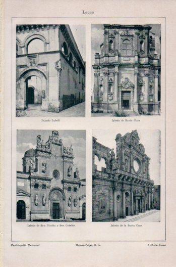 LAMINA V36245: Palacio e iglesias en Lecce, Italia
