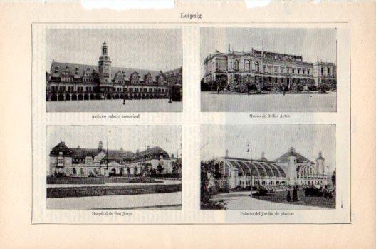 LAMINA V36240: Edificios varios en Leipzig