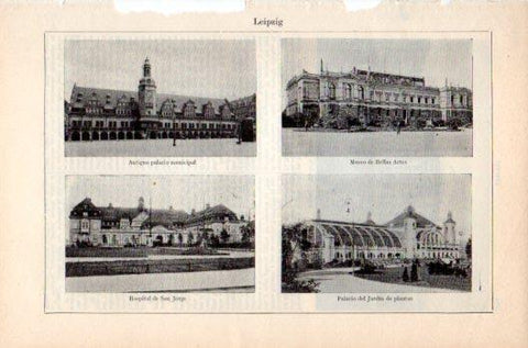 LAMINA V36240: Edificios varios en Leipzig