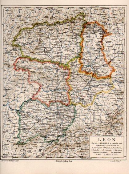 LAMINA V36287: Mapa de la provincia de Leon