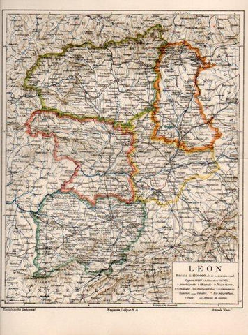 LAMINA V36287: Mapa de la provincia de Leon