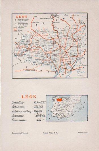 LAMINA V36276: Mapa de la provincia de Leon