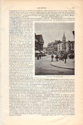 LAMINA V36229: Torre del reloj en Leicester, Inglaterra