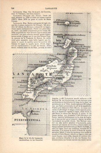 LAMINA V36183: Mapa de Lanzarote, Canarias