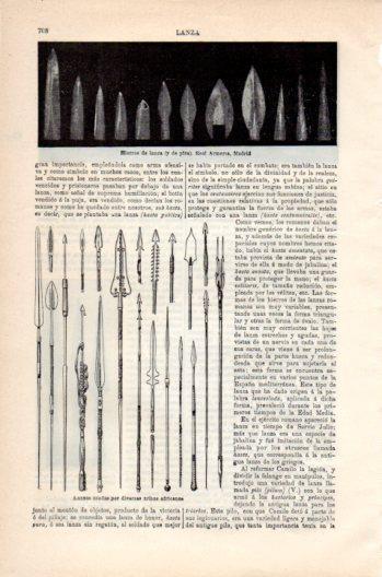 LAMINA V36179: Lanzas de tribus africanas