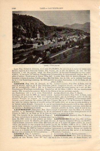 LAMINA V36197: Vista de Laufen, Alemania