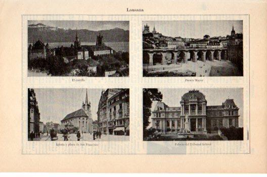 LAMINA V36202: Monumentos en Lausana, Suiza
