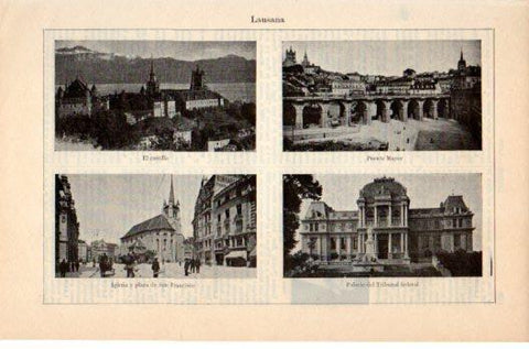 LAMINA V36202: Monumentos en Lausana, Suiza