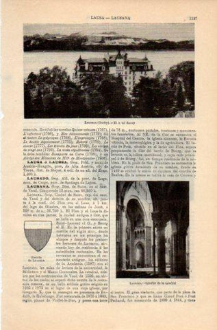 LAMINA V36200: Hotel Savoy en Lausana, Suiza