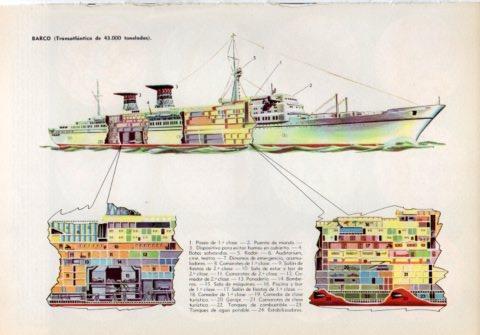 LAMINA V36033: Barco transatlantico de 43000 toneladas