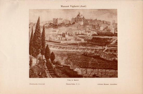 LAMINA V35858: Vista de Madrid por J. Manaut Viglietti