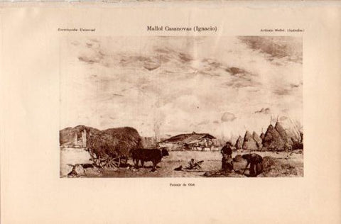 LAMINA V35857: Paisaje de Olot por I. Mallol Casanovas