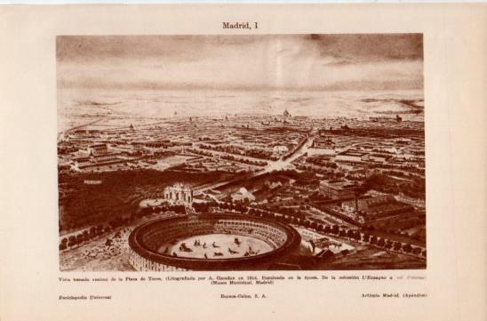 LAMINA V35854: Vista aerea plaza de toros de Madrif