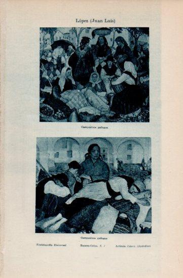 LAMINA V35845: Campesino gallegos por Juan Luis Lopez