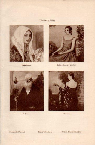 LAMINA V35844: Retratos por Jose Llasera