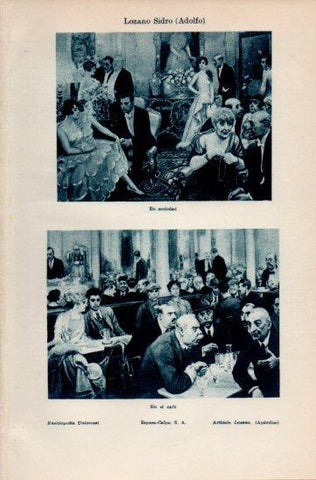 LAMINA V35843: En sociedad y En el café por Adolfo Lozano Sidro