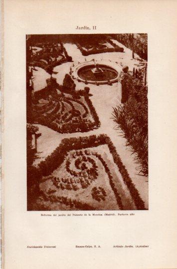 LAMINA V35800: Jardin del Palacete de la Moncloa