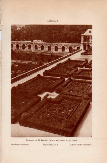 LAMINA V35799: Jardin de los Frailes en Monasterio de El Escorial