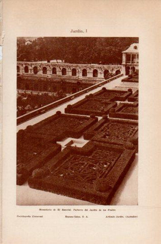 LAMINA V35799: Jardin de los Frailes en Monasterio de El Escorial