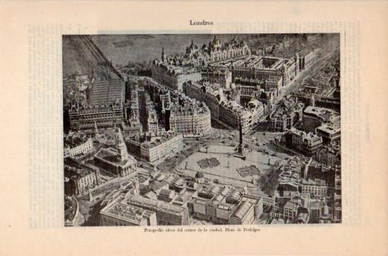 LAMINA V35827: Fotografia aerea plaza de Trafalgar en Londres