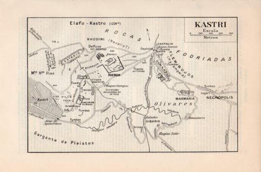 LAMINA V35819: Mapa del yacimiento de Kastri, Grecia