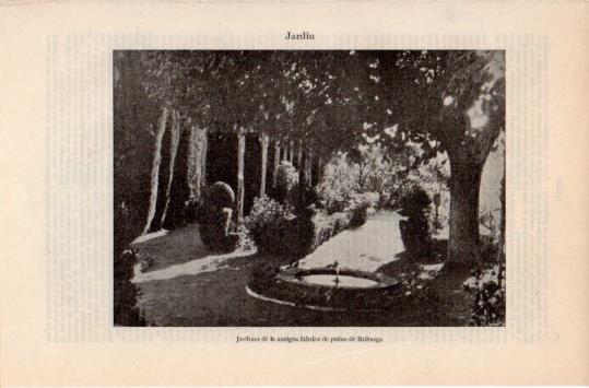 LAMINA V35818: Jardines de la fabrica de paños de Brihuega