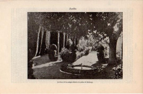 LAMINA V35818: Jardines de la fabrica de paños de Brihuega
