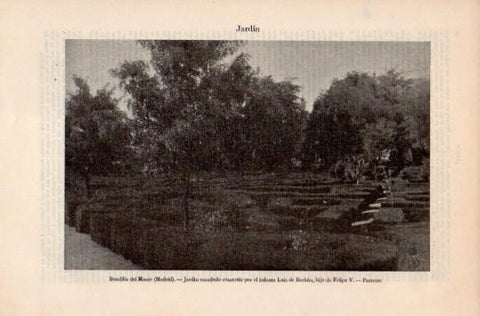 LAMINA V35817: Parterre del jardin de Boadilla del Monte, Madrid