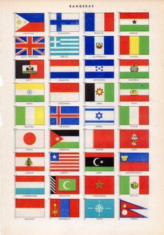 LAMINA V35992: Banderas del mundo