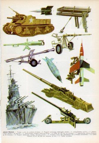 LAMINA V35986: Tipos de armas pesadas