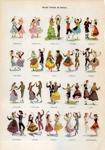 LAMINA V36029: Trajes tipicos de España