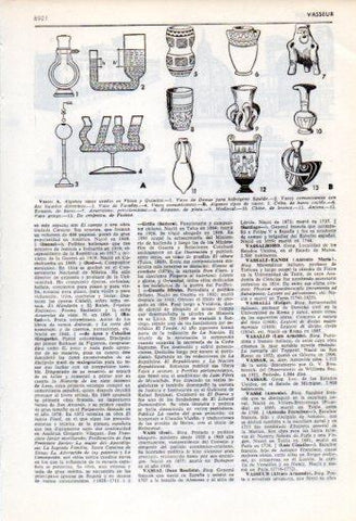 LAMINA V35907: Tipos de vasos