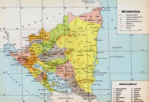 LAMINA V35961: Mapa de Nicaragua