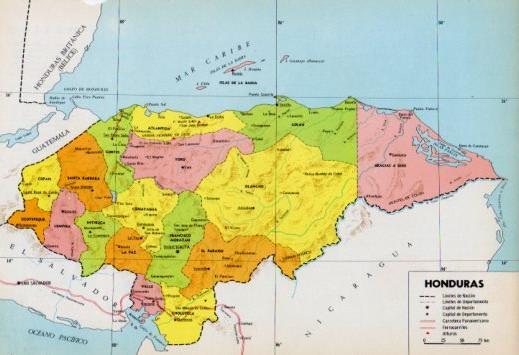 LAMINA V35960: Mapa de Honduras