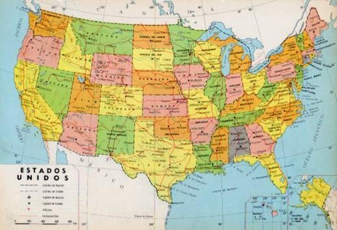 LAMINA V35959: Mapa de Estados Unidos