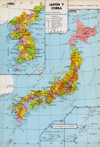 LAMINA V35956: Mapa de Japon y Corea