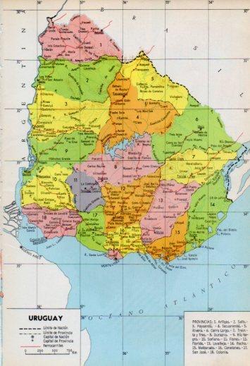 LAMINA V35955: Mapa de Uruguay