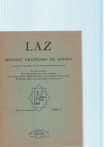 LAZ Metodo graduado de solfeo. Libro I