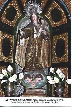 POSTAL L06065: Virgen del Carmen en Sanlúcar la Mayor de Sevilla
