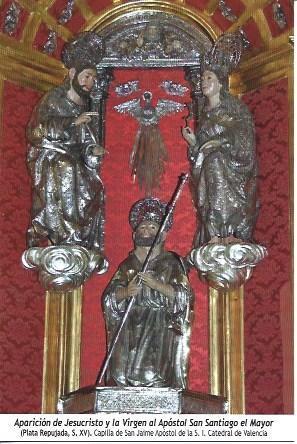 POSTAL L06111: Aparicion de Jesucristo y la Virgen al Apostol Santiago el Mayor